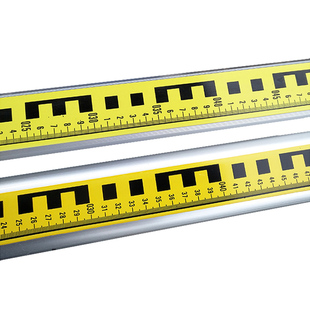 水准仪铝合金蚀刻尺5米塔尺可伸缩F标尺加厚型刻度尺配件水位标尺