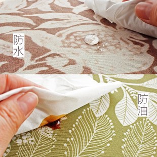 防水防油餐桌布艺小s清新茶几布夏季 美式 树叶长方形圆形书桌盖布
