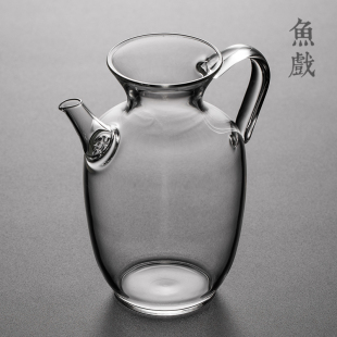 透明仿宋玻璃茶壶泡绿茶专用壶茶C具小号泡茶冷水壶泡茶器家用单