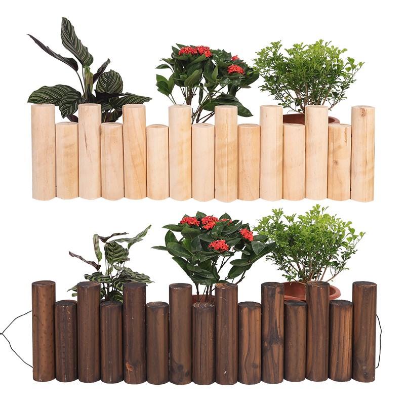 防腐木栅栏花园木桩围栏户外庭院菜E园护栏装饰家用小篱笆阳台围