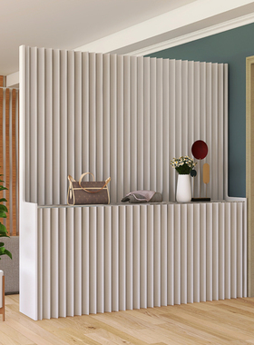 创意纸屏风隔断入户玄关柜防水隔断墙板栅栏折叠客厅玄Z关餐厅分