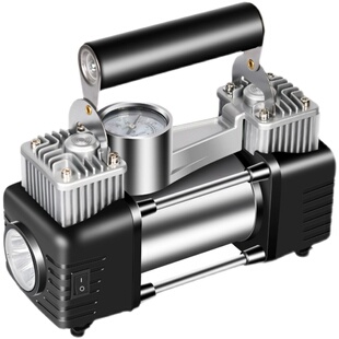 车载充气泵150W打气泵80缸汽车C便携式 多功能自动充停双缸高压轮