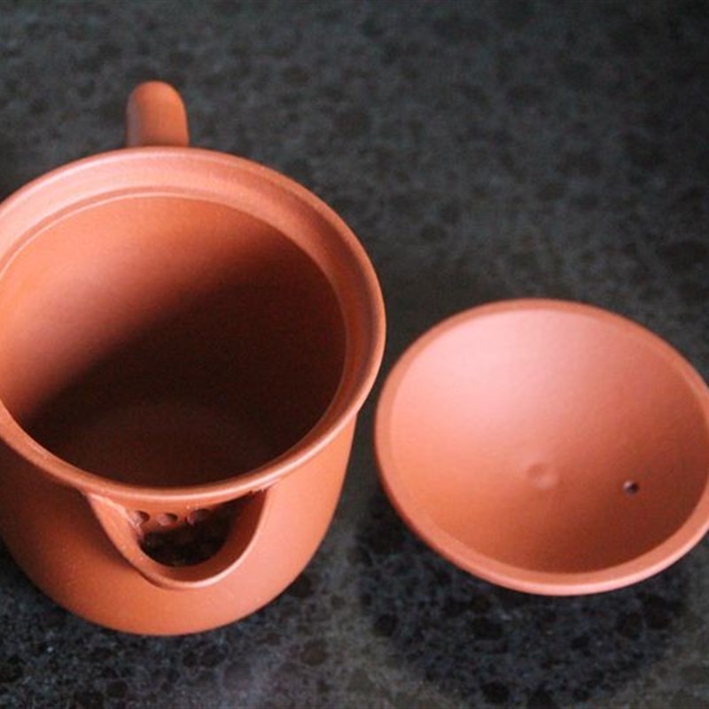 早期中国宜兴款老杯子紫砂t带盖过滤茶杯公道杯160CC小壶养生老泥