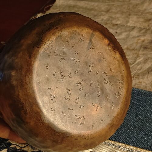 复古手工锤纹铜建水紫黄铜茶洗笔C洗茶杯收纳碗茶渣缸水孟废水桶