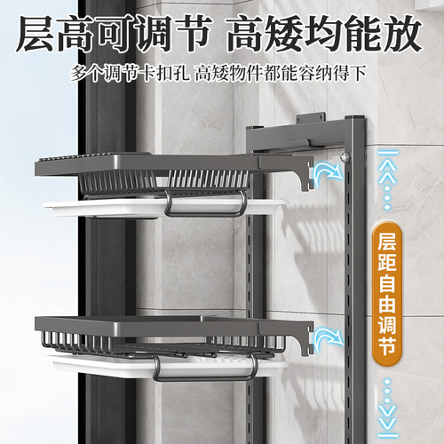免打孔碗碟碗盘架沥水架壁挂式厨房置物J架水槽餐具一体碗柜收纳