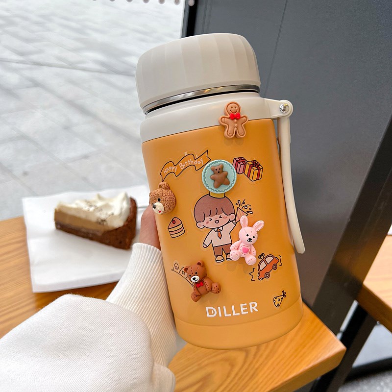 不锈钢保温杯女士2023新款高颜值大容量30N4茶水分离泡茶杯便携式