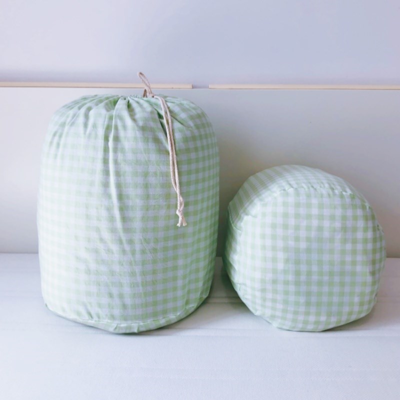 纯棉材质水洗棉防尘袋抽绳束口袋小清新家K用衣柜收纳被子衣物布