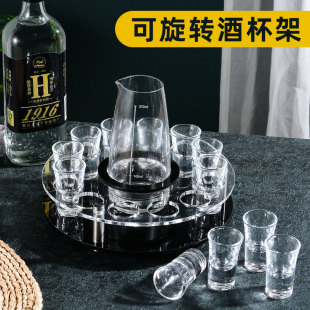 12只家用水晶玻x璃子弹杯分酒器小号酒盅一口杯2两酒 白酒杯套装