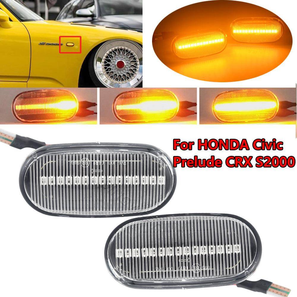 适用于本田思域讴歌前奏飞度CRXIntegraLED叶子板边灯侧转向灯