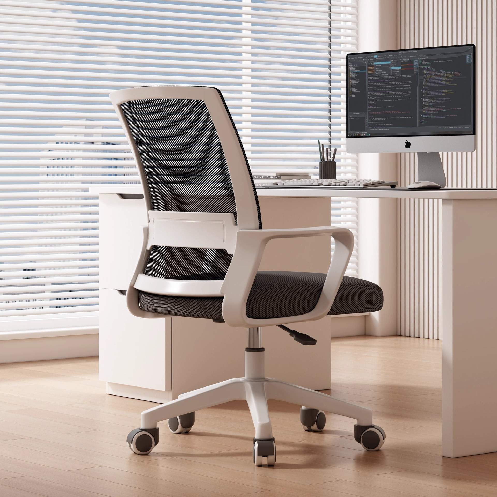 代发电脑椅家用卧室椅子靠背懒人办公椅舒适久坐人体工学升降转椅