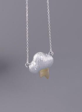 网红- S925银套链 文艺气质镀金闪电祥云环链女款一体链配饰