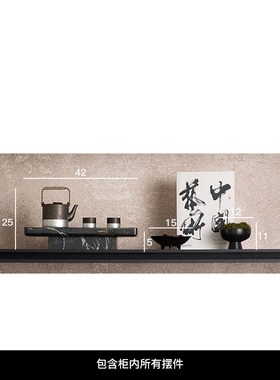新中式宋代美学茶室书房氛围布置A摆件高级感客厅博古架禅意装饰