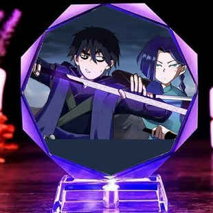 刺客伍六七魔刀千刃卡通人物梅花十三创意发光摆件手办送同学礼物