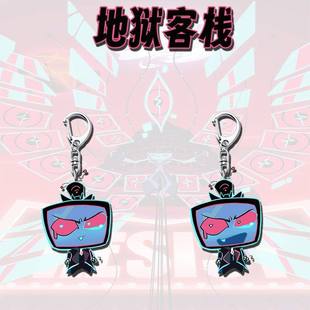 地狱客栈周边可爱沃右vox亚克力挂件钥匙扣学生书包挂饰送朋友礼