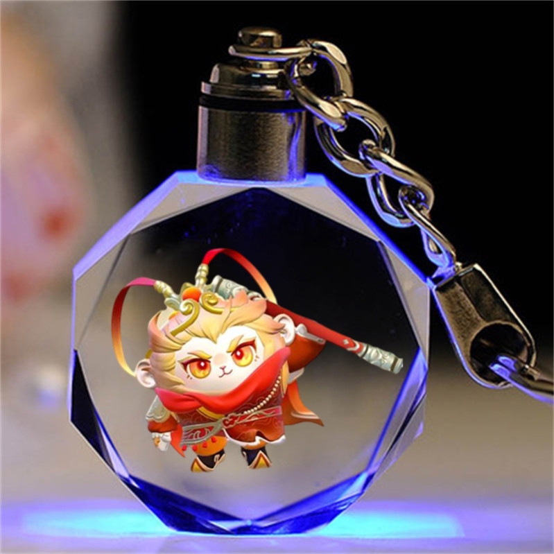 蛋仔派对水晶钥匙扣书包小挂件饰周边龙魂战神发光公仔吊坠送礼物