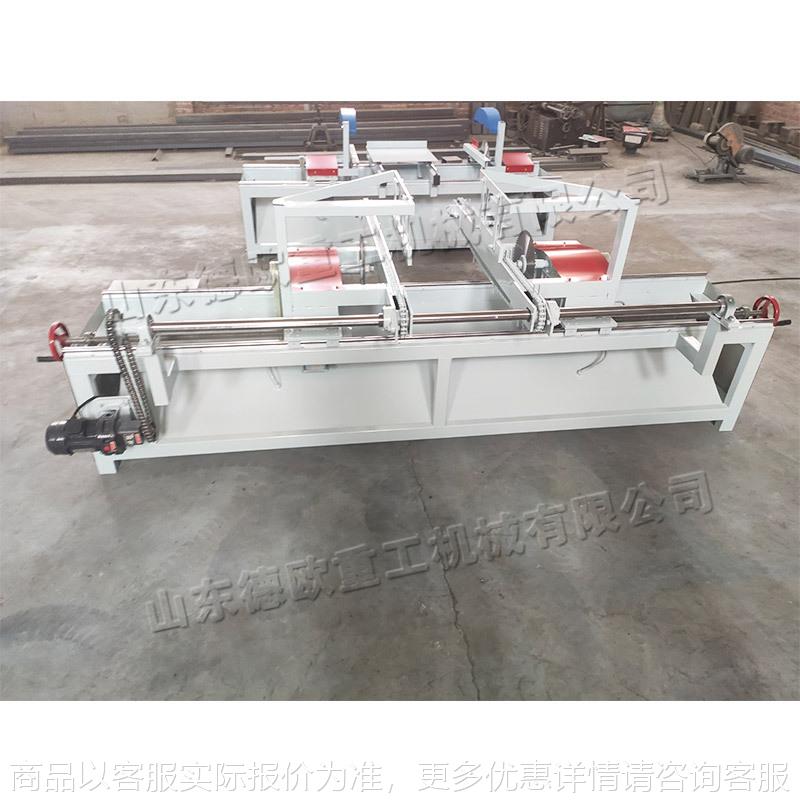 45度双端齐头锯 木质板材多段断料切割锯 方木托盘下料修边锯