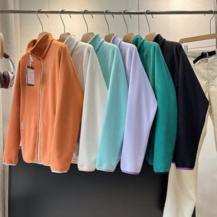 户外春秋女装300克加厚摇粒绒抓绒衣外套速干保暖开衫内胆休闲衣