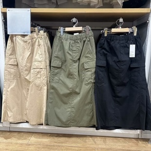 试衣间春夏新款女装拽姐工装裙休闲直筒后开叉包臀半身裙464890