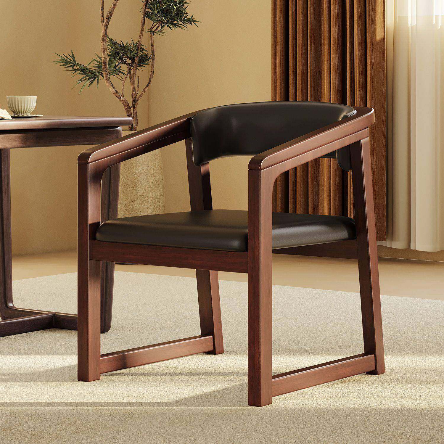 意式实木餐椅轻奢茶椅简约主人扶手椅中式现代家用泡茶椅子靠背椅,电子元器件市场,其它元器件,淘宝优惠券,粉丝福利购,淘宝优惠卷