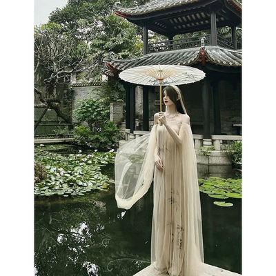 小众新中式国风纱裙女23s