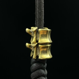 黄铜脊椎骨挂饰挂件金属工艺品刀坠edc伞绳编织吊坠尾坠收尾饰品