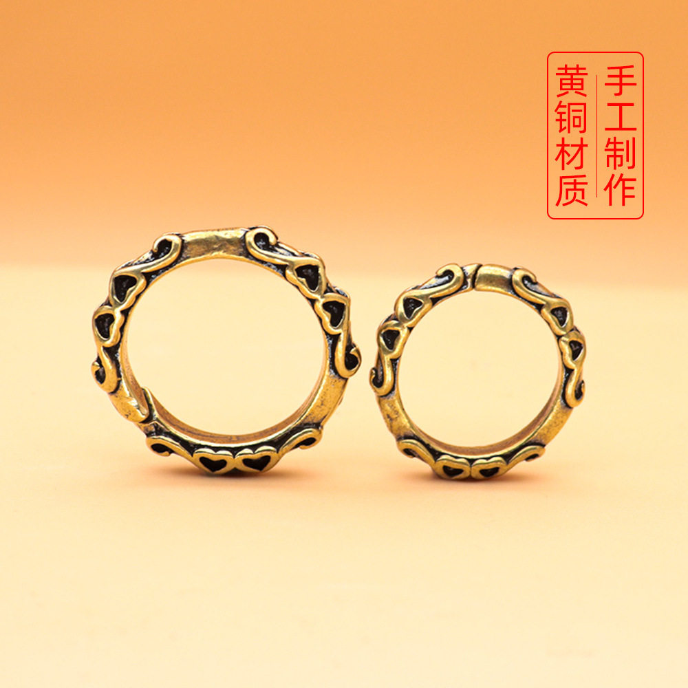 圆圈时来运转戒指ins风不掉色小