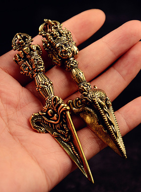 黄铜手工复古做旧西藏法器金刚杵