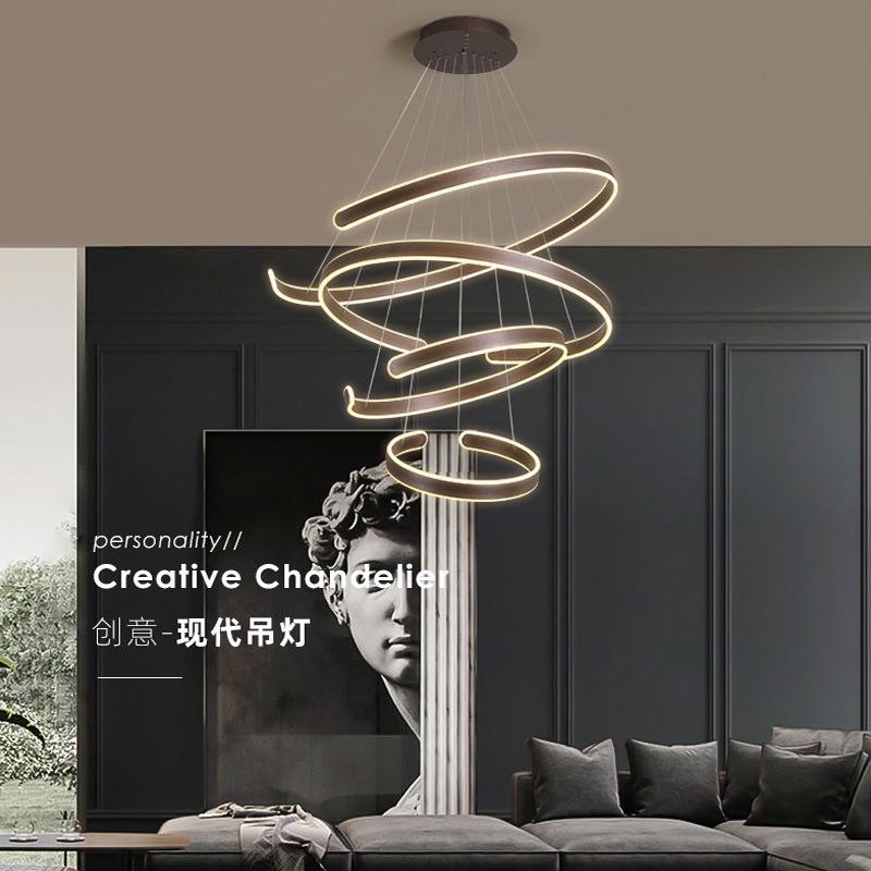 跨境C形客厅吊灯现代简约风创意北欧卧室餐吊灯商用家用网红灯