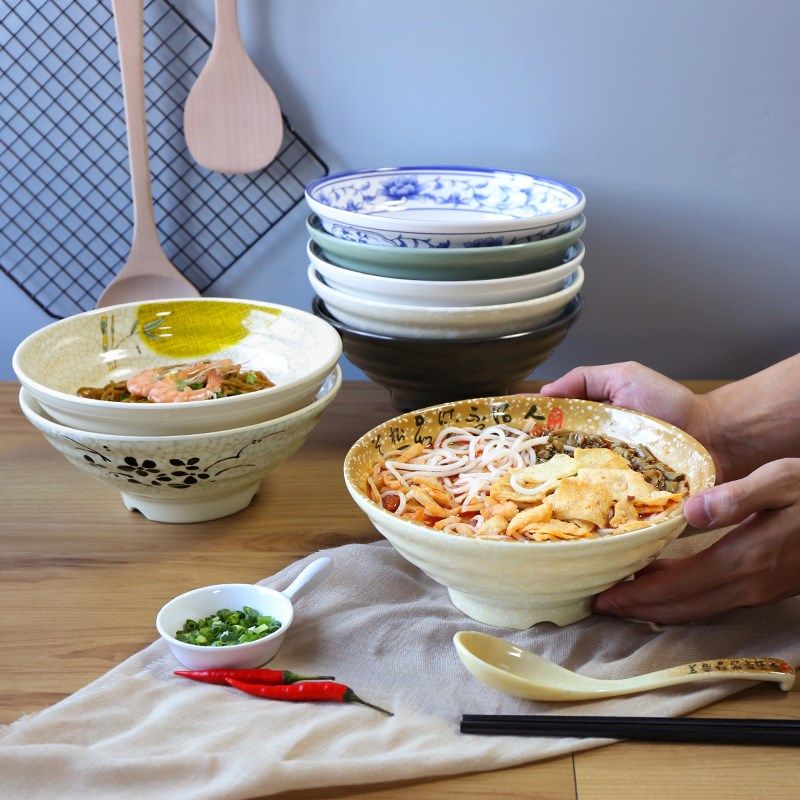 速发202密餐具5胺面碗烫用麻辣商碗大碗创意面条汤粉米线大汤碗