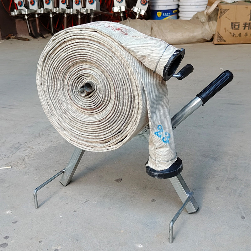 速发可携式水带卷收机手动水带收卷器农用盘带神器水卷架子折叠