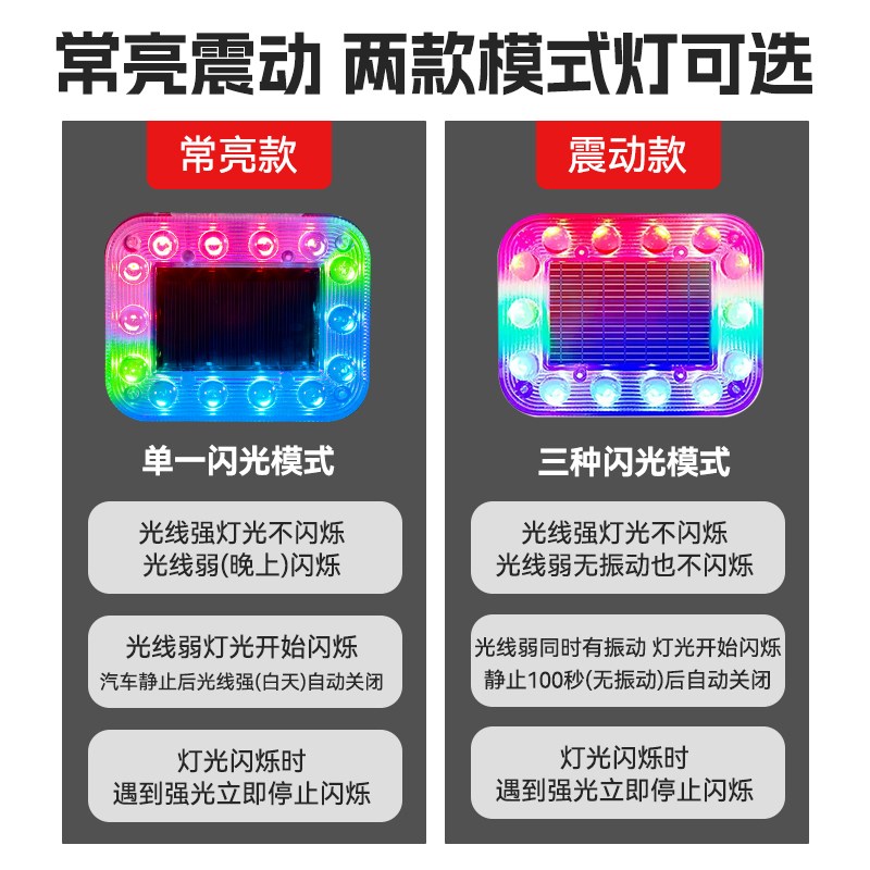 速发太能警示灯新款七彩强光电动大货汽车防追尾磁吸后尾灯