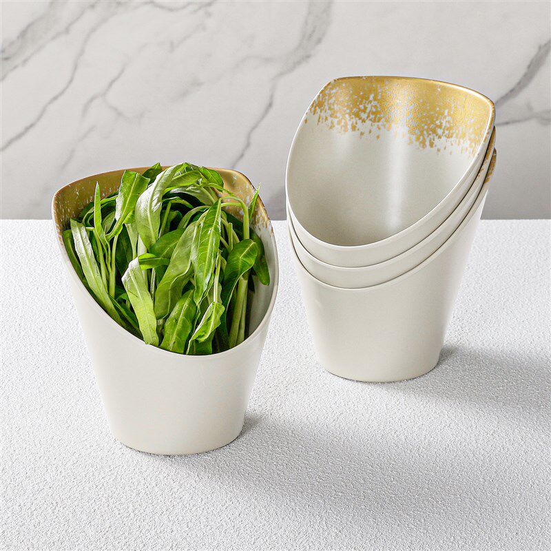 速发2025密胺火锅店专用餐具斜口碗仿瓷塑料青菜生菜配菜素菜蔬菜