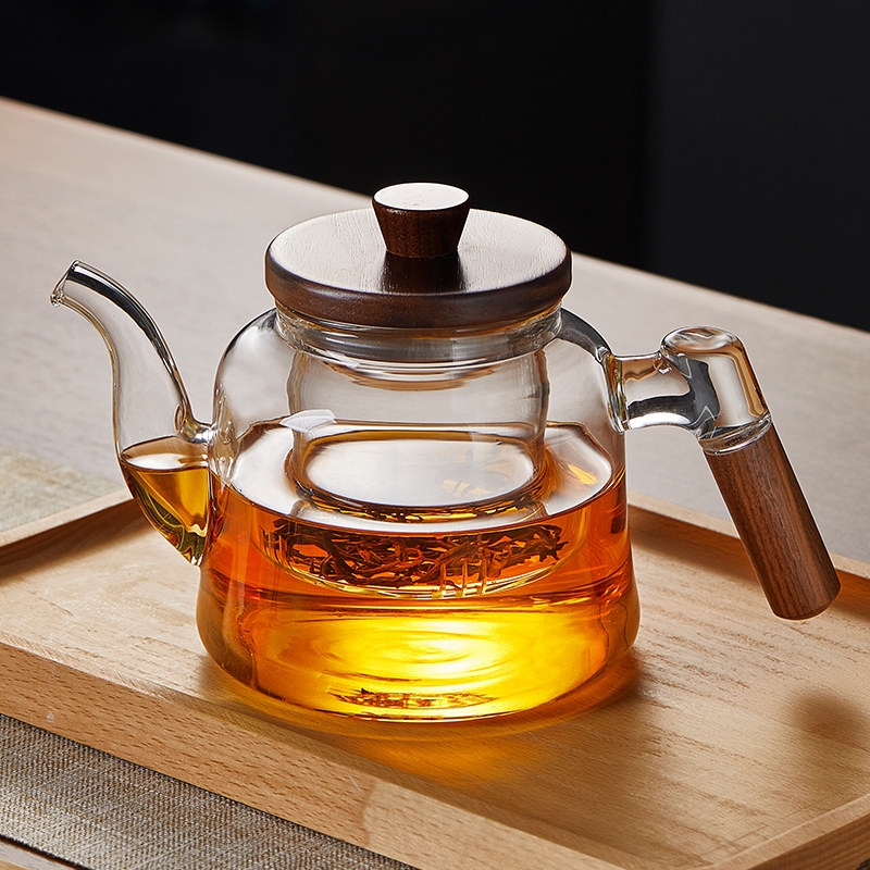 速发煮茶壶式璃电陶炉烧水壶煮茶器大温量泡茶壶家用中玻耐高容壶