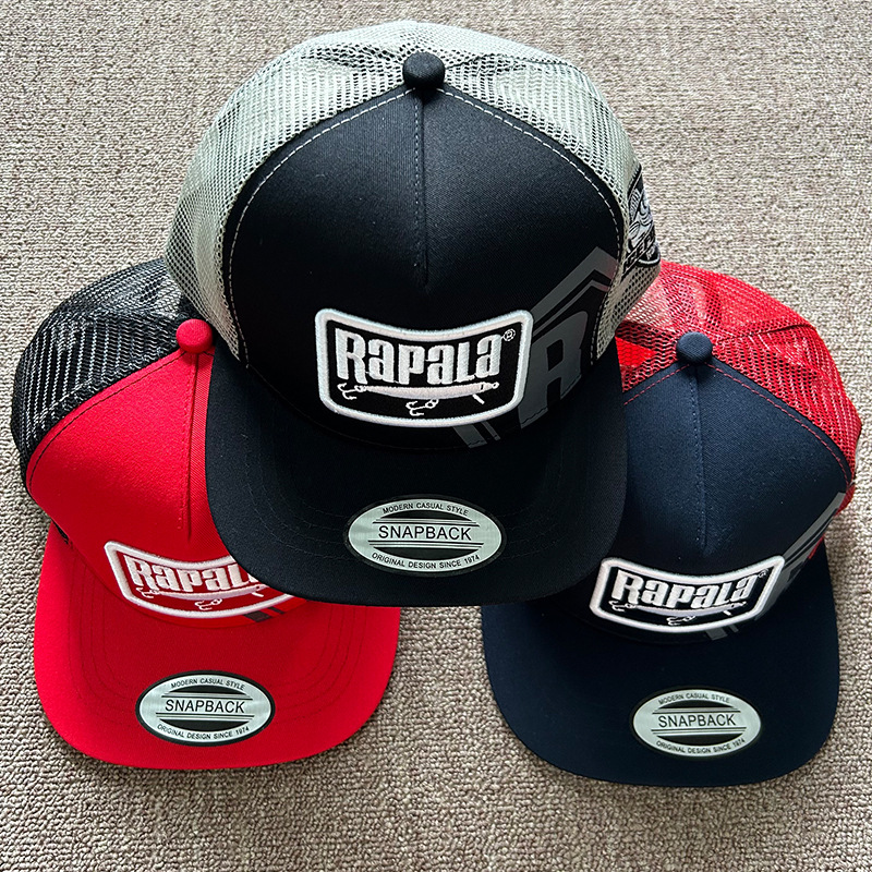 Rapala防晒钓鱼帽网眼平沿棒球帽