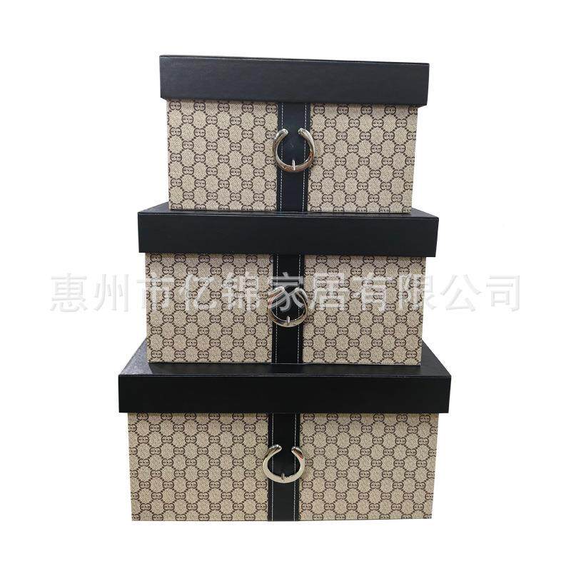 样板房间箱收纳YJ060整理衣帽间简档约皮质高软装家盒居饰品展示