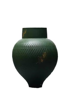 新中创意复色古式红喜庆瓶陶瓷花摆件样板间QYT民宿茶室桌面花器