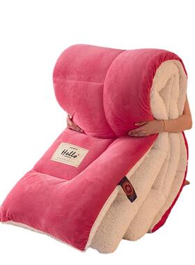 季加厚羔绒被宿MTJ羊羔子牛奶绒棉被冬单双人被褥双面绒被芯学羊