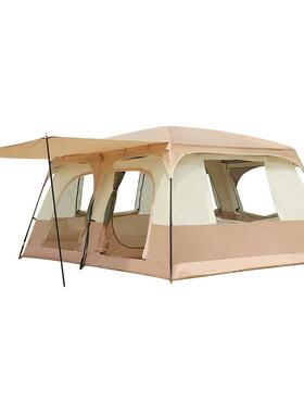 户外旅游两房一篷厅大帐户外露野营6KXZ-88人-12人二室一厅营帐篷