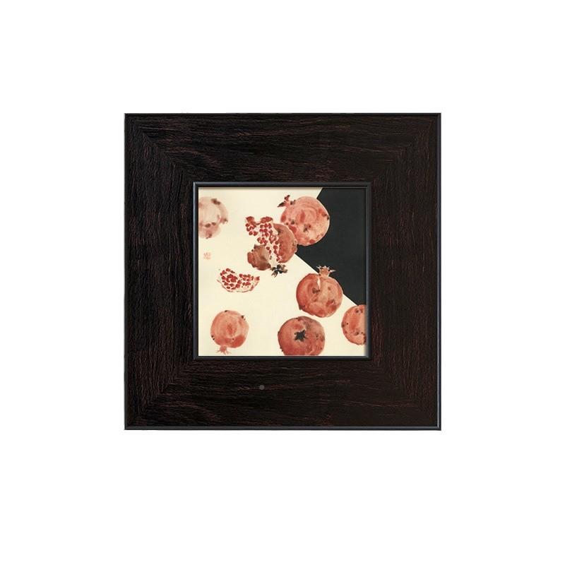 中古风斗古柜摆YZ202501画新年红色石榴好壁寓意画复客厅卧室景背