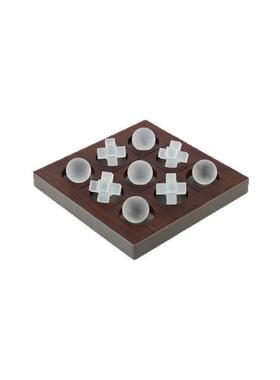 现代轻奢胡桃木水晶皮革棋盘家居用品样板间客厅酒店软装摆件