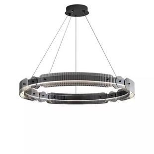 极意式简客厅吊灯现代简欧约北高设计79感玻璃餐厅主卧端室圆环吊