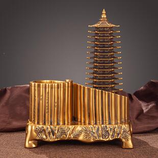 13十三层文塔笔筒摆件仿铜金tb-67786艺品礼摆饰九层办公书房昌书