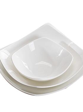 碗碟装景德镇骨瓷餐家用纯碗白简约釉下Z1204彩盘具碗筷面套碗