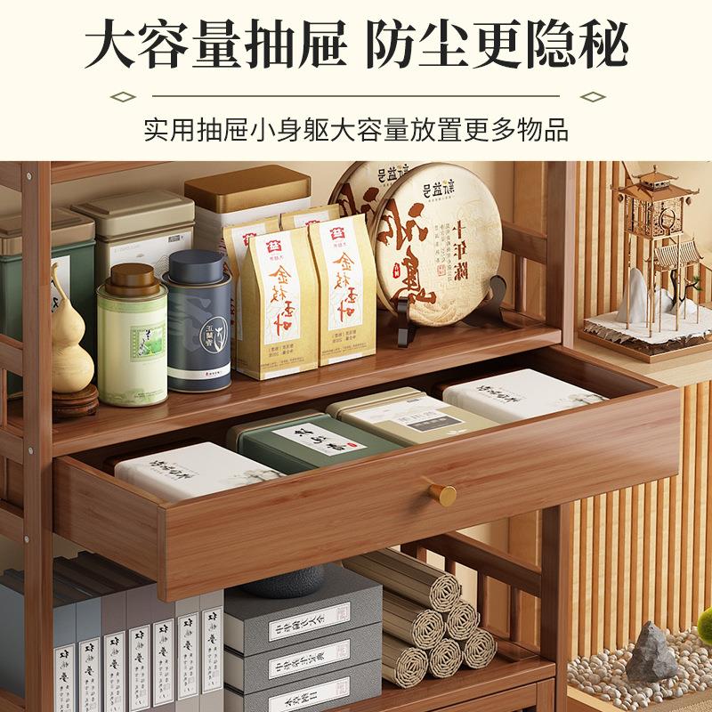 水实木博架小型茶柜茶叶纳茶具收架茶古室置物24年4月架中式多层