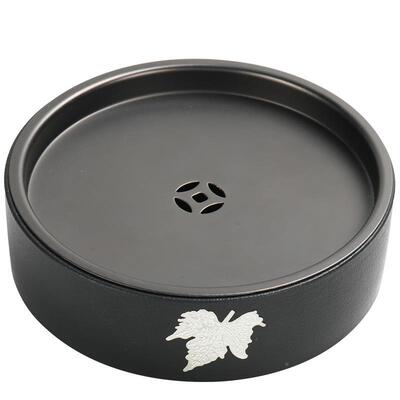 日式壶承陶瓷干泡台茶圆形家用具配件茶EET壶底承托茶座o壶垫复古