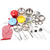 童益智套装 过家家仿真儿厨房不锈钢烹饪做你厨509饭具组合迷食玩