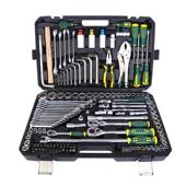 供应4机4件修随车工具箱装 速机械修理1套筒扳手棘轮快两用扳手