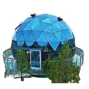球形顶玻璃屋复二层酒店式民宿太空舱空房穹玻璃阳星光房客餐厅