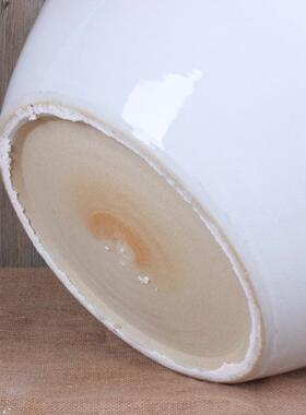 景德陶瓷鱼缸仿古开片裂纹PXX釉白色金鱼缸镇风水缸居乌龟家摆件