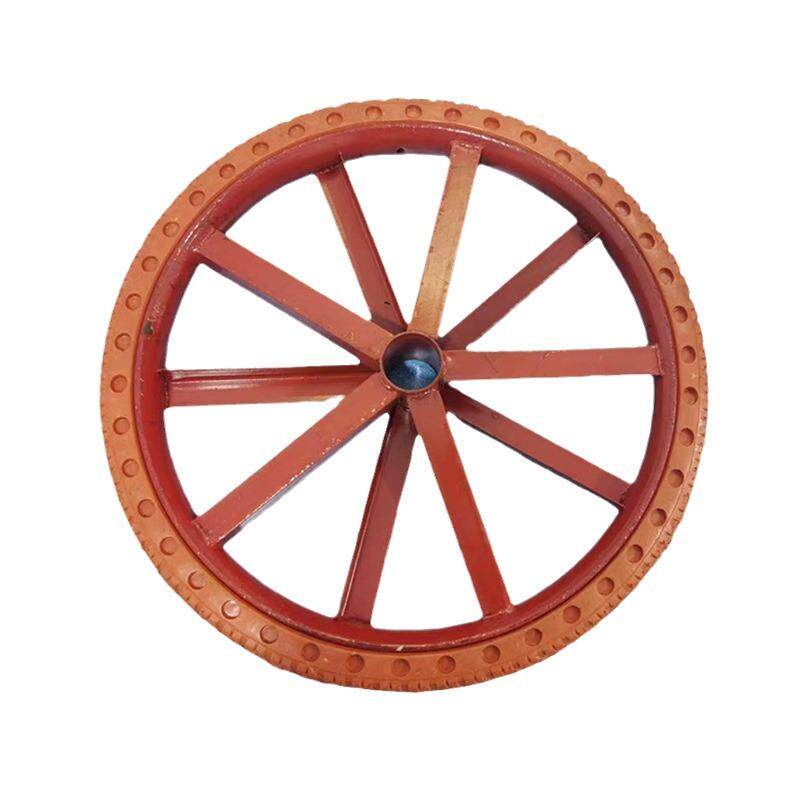 4号角6铁2寸SJS实心胎拉轮胎货斗车劳灰动两轮手推搬运车翻斗车轮